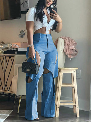 High Waist Cutout Pants