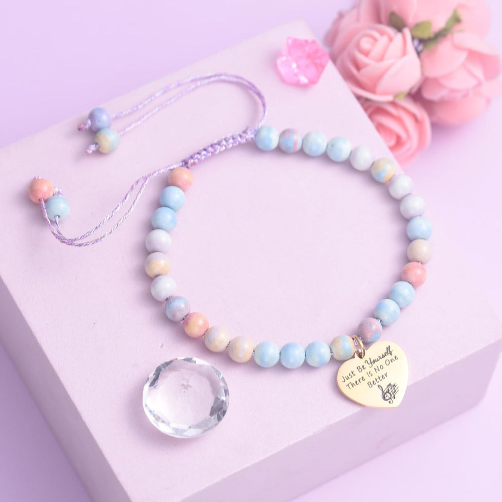 【New Hot】Rainbow Natural Stone Bracelet, Just Be Yourself, Simple and Cute Style, Perfect for Gifting, A Lovely Gift for Girls. Suitable For Daily Wear Or As Gifts, Mother's Day Special Recommendation