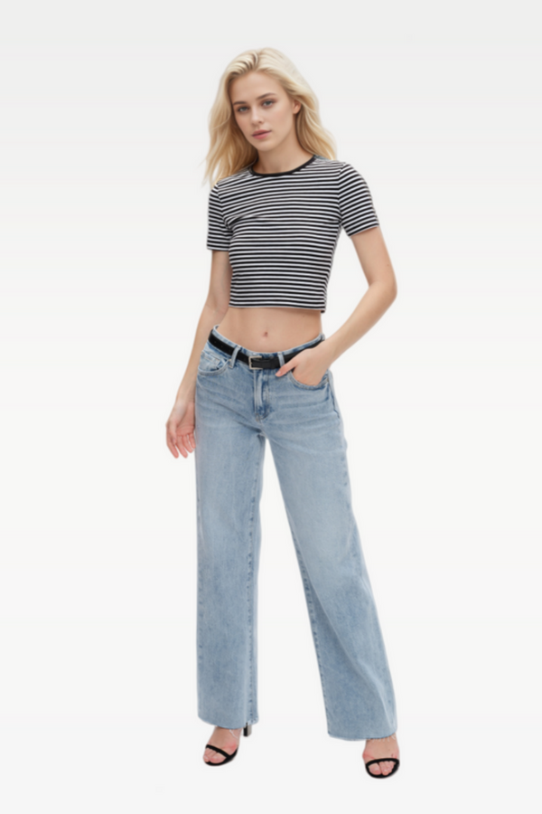BlueMoment Wide Leg Jeans Stretchy Baggy Jeans