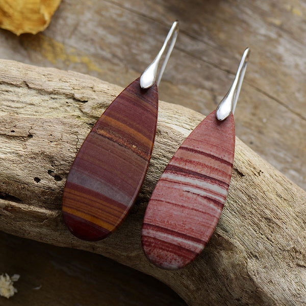 Natural Stone Water Drop Earrings