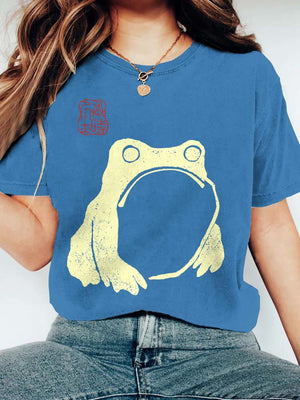 Frog Ancient Japanese Art Print T-shirt