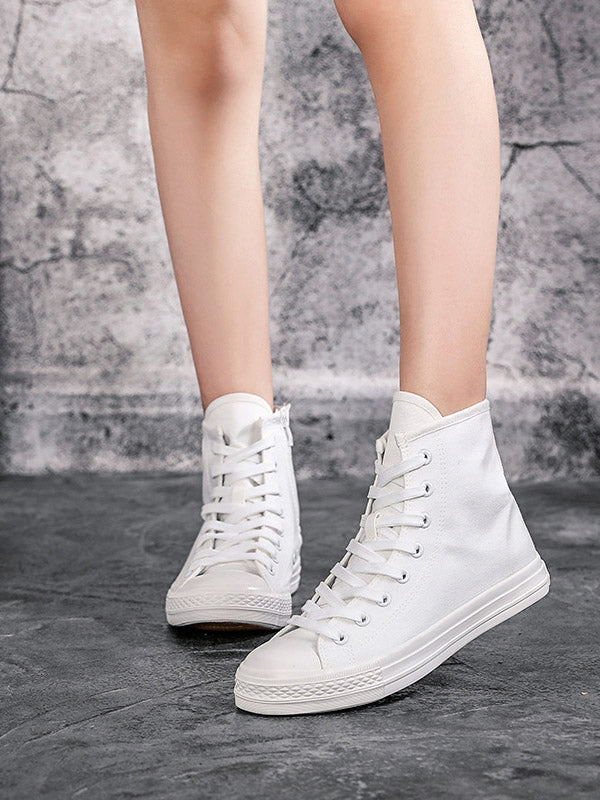 Lace-up Canvas Boots