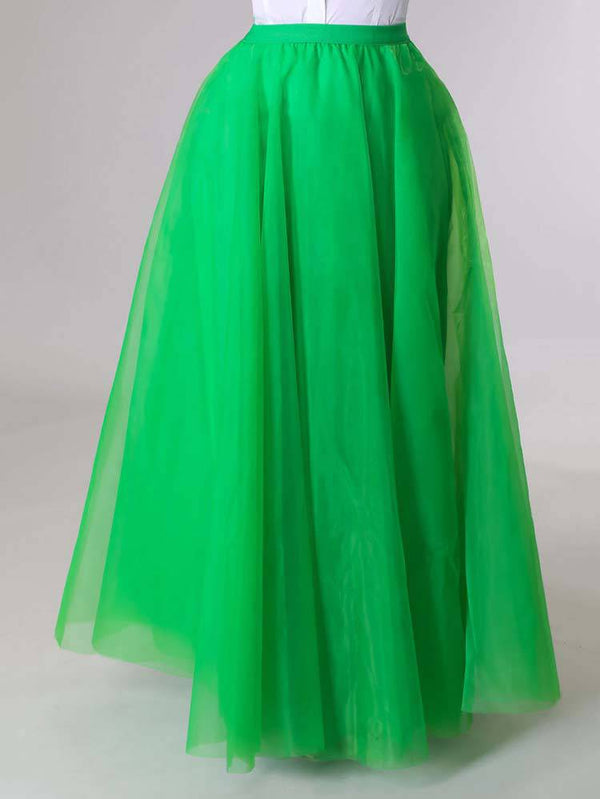 High Waist Solid Color Skirt