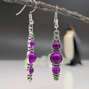 Purple gemstone earrings