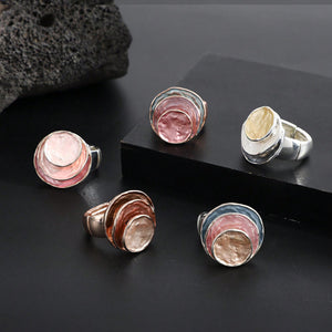 Bohemian Triple Round Eco-friendly Alloy Ring