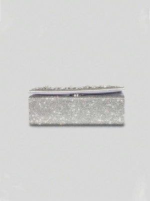 Rhinestone Fringe Clutch