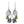 Colorful Zircon Moonlight Stone Earrings