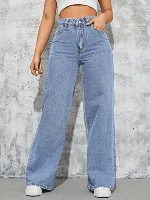 Leopard Print Denim Long Pants, Casual & Fashionable For Everyday Wear
