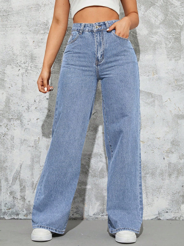 Leopard Print Denim Long Pants, Casual & Fashionable For Everyday Wear