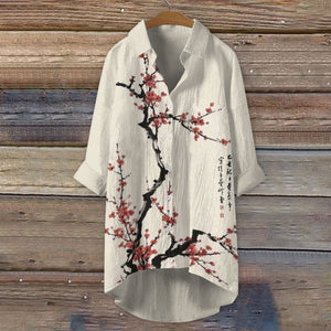 Plum Blossom Ink Painting Art Print Casual Shirt