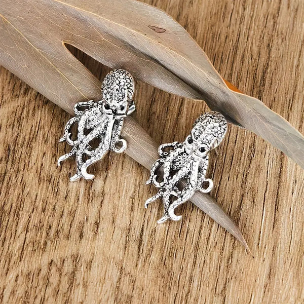 Vintage Octopus Stud Earrings