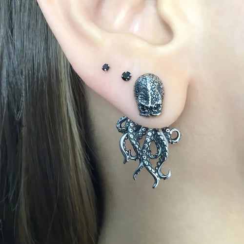 Vintage Octopus Stud Earrings