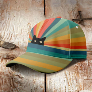 Rainbow Cat Print Cap