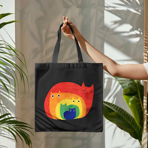 Abstract Creative Cute Cat Print Art Bag