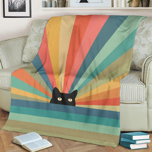 Rainbow Cat Print Blanket