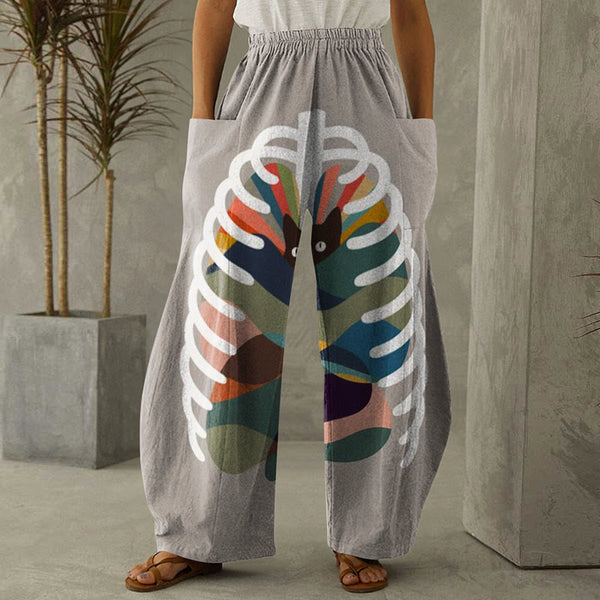 Abstract Cat My Inner Art Casual Pants