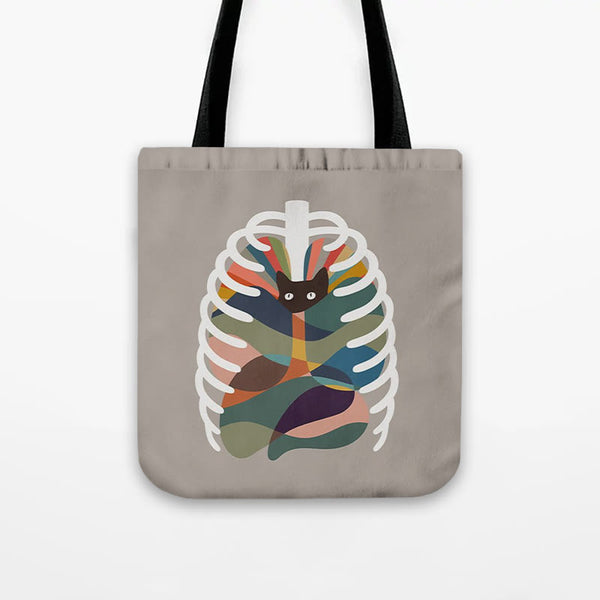 Abstract Cat My Inner Art Bag