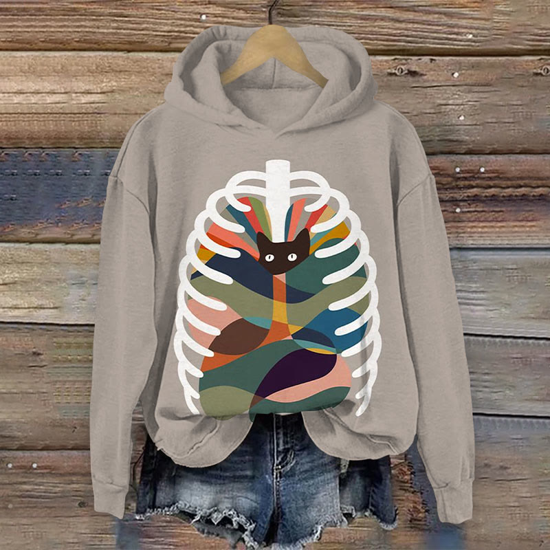 Abstract Cat My Inner Art Women's Hoodie