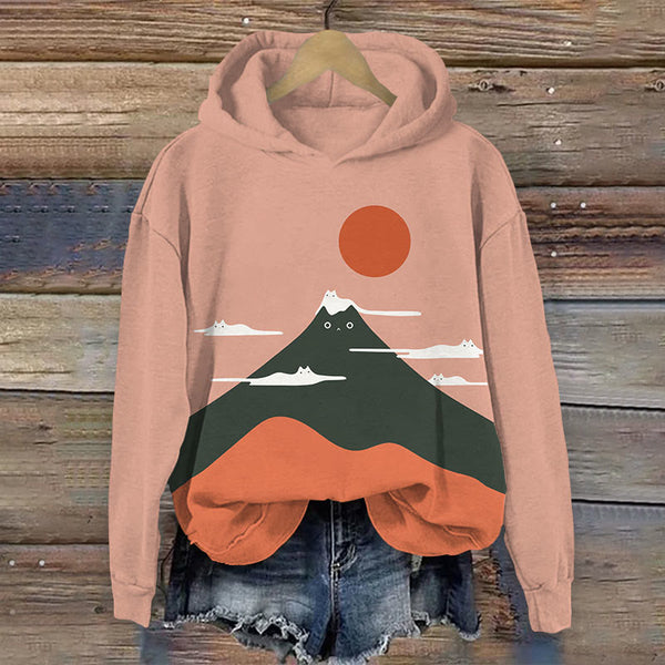 Japanese Cat Art Print Women's Hoodie