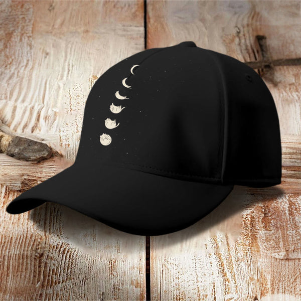 Lunar Eclipse Cat Print Cap