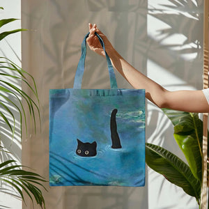 Women's Oil Painting Cat Print Bag