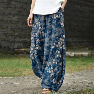 Plum Brook Japanese Print Casual Pants