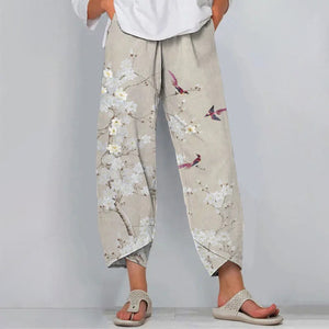 Floral Print Loose Casual Pants