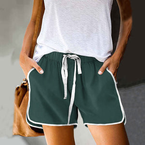 Solid Color Drawstring Pocket Shorts