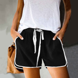 Solid Color Drawstring Pocket Shorts