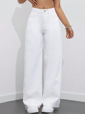 Leopard Print Denim Long Pants, Casual & Fashionable For Everyday Wear