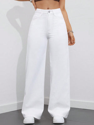 Leopard Print Denim Long Pants, Casual & Fashionable For Everyday Wear