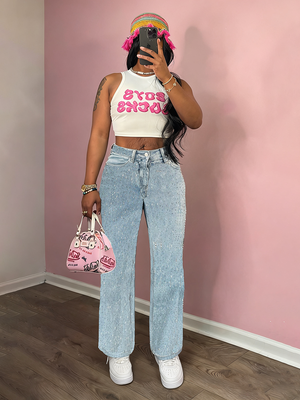 Full Rhinestone Jeans