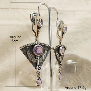 Vintage Dragon Gothic Punk Metal Earrings