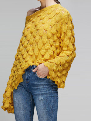 Hollow One Shoulder Sweater