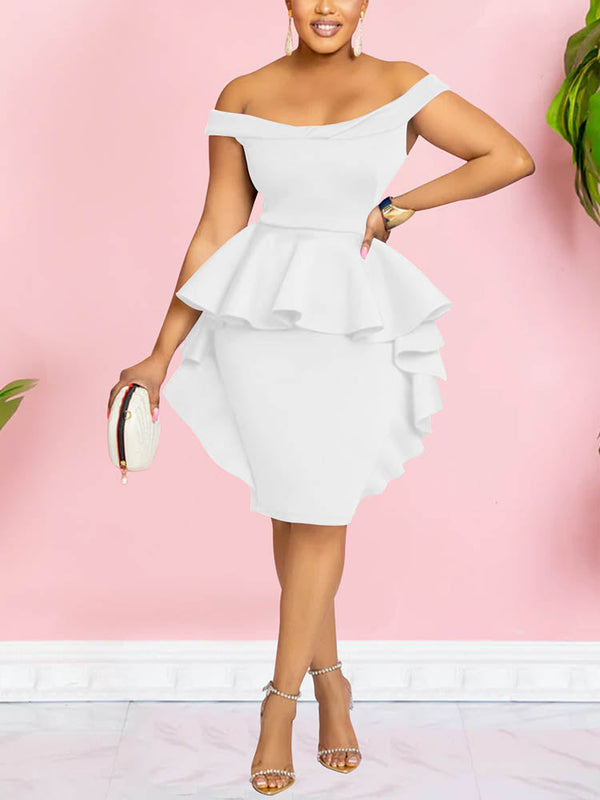 Off Shoulder Ruffle Dresses