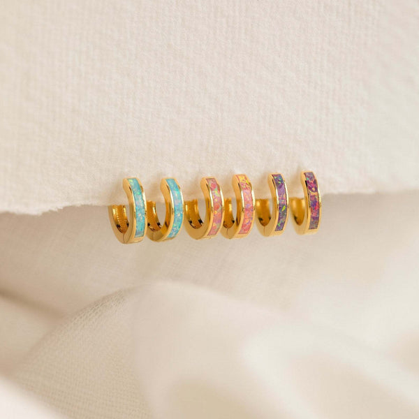 Vintage Colorful Golden Earrings
