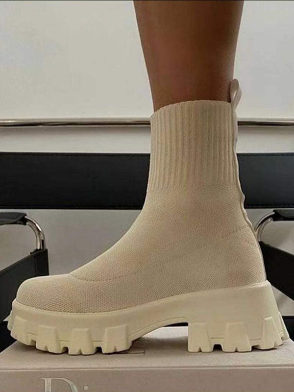 Chunky Sole Socks Boots