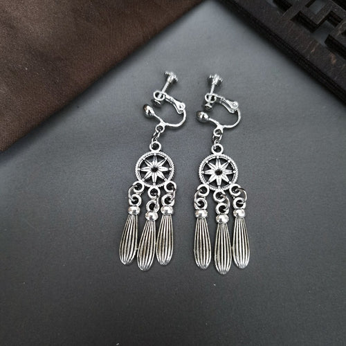 Vintage Silver  Leaf Earrings