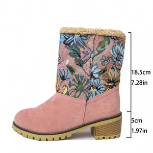 Winter Padded Women's Cotton Boots Bohemian Style Boots