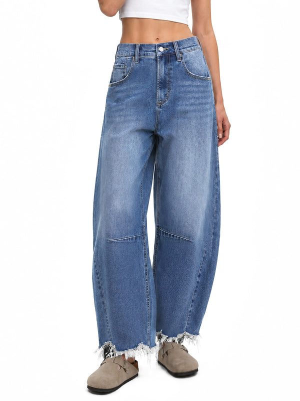 ONESO Vintage High Rise Barrel Jeans
