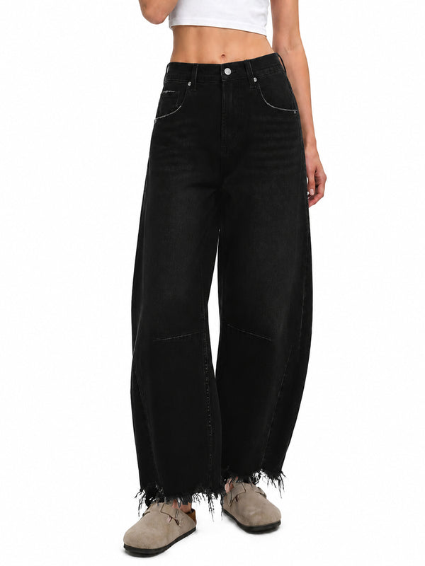 ONESO Effortless High Rise Barrel Jeans