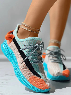 Colorblock Lace Up Sneakers