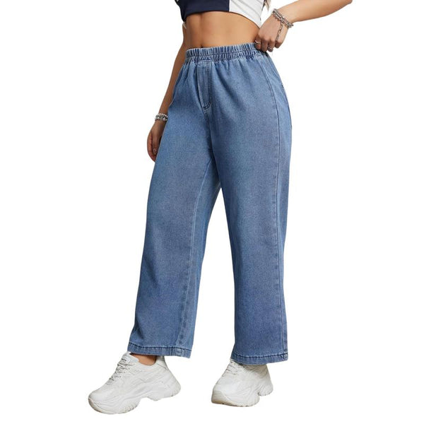 Women High Waisted Stretch Bootcut Straight Leg Denim Pants