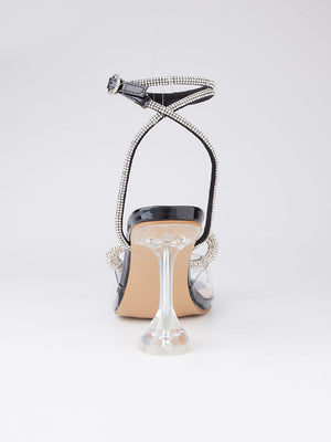 Sparkling Bow High Heel Sandals