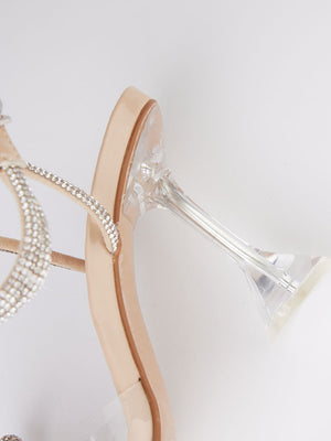 Sparkling Bow High Heel Sandals