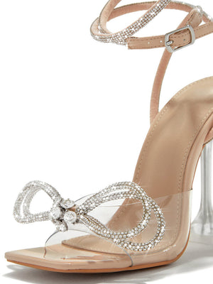 Sparkling Bow High Heel Sandals