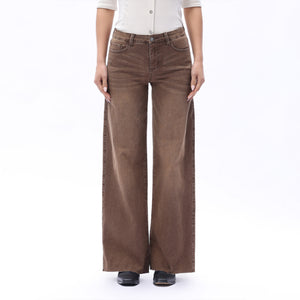 ONESO Earthy Mid Rise Wide Leg Jeans