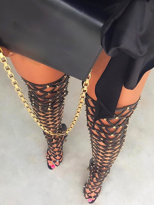 Studded Over The Knee Boots