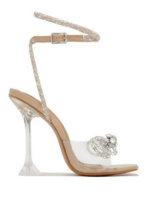 Sparkling Bow High Heel Sandals