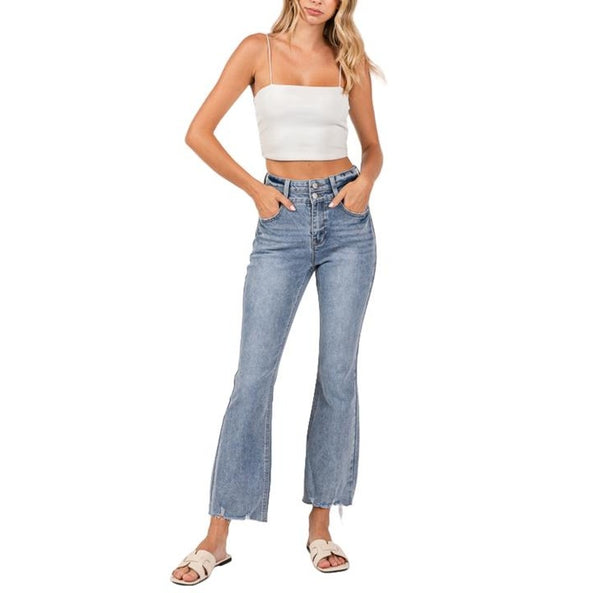 Women's Flare Jeans High Waisted Wide Leg Jeans GP3004M